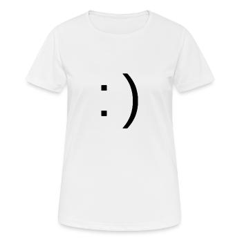 Sourire - T-shirt respirant Femme - blanc - Devant - AI Model Female 172 dark (172cm)