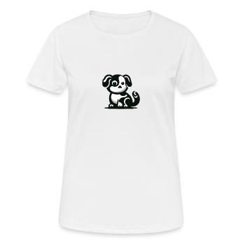 Chien Mignon - T-shirt respirant Femme - blanc - Devant - AI Model Female 172 dark (172cm)