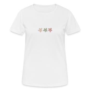 Blumen. - Frauen T-Shirt atmungsaktiv - Weiß - Vorne - AI Model Female 172 dark (172cm)