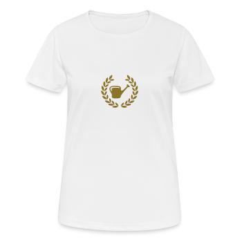 gardening deluxe - Frauen T-Shirt atmungsaktiv - Weiß - Vorne - AI Model Female 172 dark (172cm)