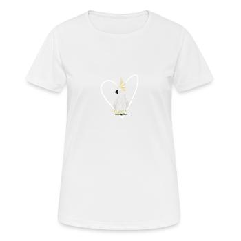Cacatoès, ornithologue, biologiste, ornithologue - T-shirt respirant Femme - blanc - Devant - AI Model Female 172 dark (172cm)