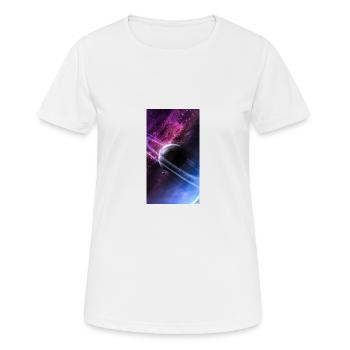 received galaxy - T-shirt respirant Femme - blanc - Devant - AI Model Female 172 dark (172cm)