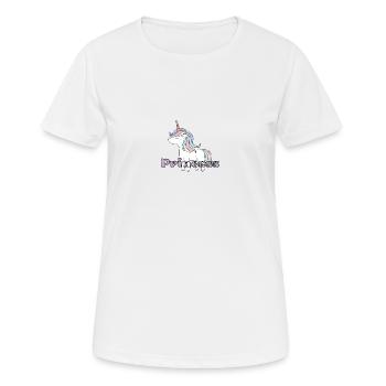 Princess / Unicorn - Frauen T-Shirt atmungsaktiv - Weiß - Vorne - AI Model Female 172 dark (172cm)