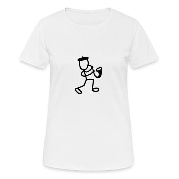 Saxophonist - Frankreich - Frauen T-Shirt atmungsaktiv - Weiß - Vorne - AI Model Female 172 dark (172cm)