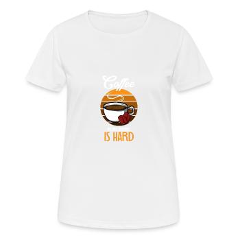 Adult is hard comedian poison - Women's Breathable T-Shirt - white - Front - AI Model Female 172 dark (172cm)
