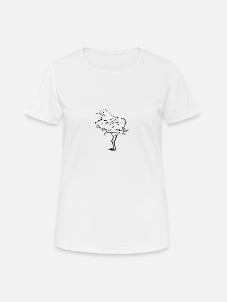 Vogel Baum - Frauen T-Shirt atmungsaktiv - Weiß