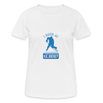Sports de hockey sur glace - T-shirt respirant Femme - blanc - Devant - AI Model Female 172 dark (172cm)