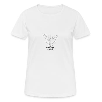 PLUS DE SURF, S’IL VOUS PLAÎT - T-shirt respirant Femme - blanc - Devant - AI Model Female 172 dark (172cm)
