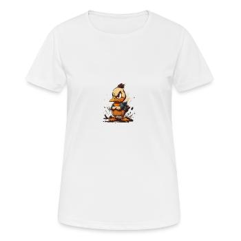 Angry duck 1 - Frauen T-Shirt atmungsaktiv - Weiß - Vorne - AI Model Female 172 dark (172cm)