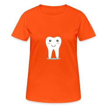 The magic tooth - Women's Breathable T-Shirt - neon orange - Front - AI Model Female 172 dark (172cm)