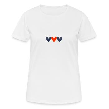 LIEBE. PAAR. ICH HABE GERADE GEHEIRATET. Junggesellinnenabschied. VALENTINSTAG. - Frauen T-Shirt atmungsaktiv - Weiß - Vorne - AI Model Female 172 dark (172cm)