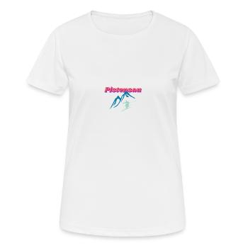 Pistensau - Frauen T-Shirt atmungsaktiv - Weiß - Vorne - AI Model Female 172 dark (172cm)