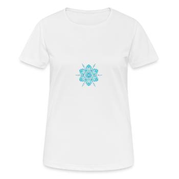 Schneeflocke - Frauen T-Shirt atmungsaktiv - Weiß - Vorne - AI Model Female 172 dark (172cm)