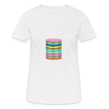 Frisbee Golf Disc Frisbee Discgolf - Women's Breathable T-Shirt - white - Front - AI Model Female 172 dark (172cm)