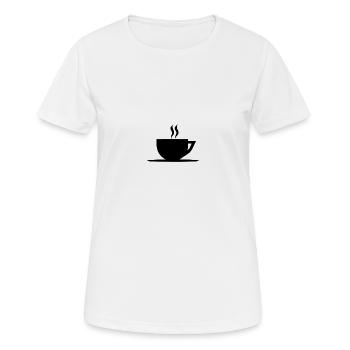 Tasse à café Idée cadeau Tasse à thé - T-shirt respirant Femme - blanc - Devant - AI Model Female 172 dark (172cm)