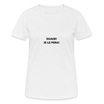 Yes!! I'll do it - Women's Breathable T-Shirt - white - Front - AI Model Female 172 dark (172cm)