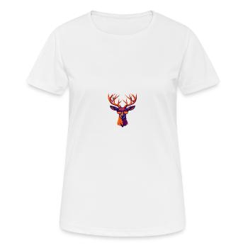 Révolte rétro des cerfs - T-shirt respirant Femme - blanc - Devant - AI Model Female 172 dark (172cm)