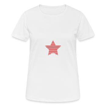 ETOILE. ETOILES. STAR. ETOILES. FÊTE. ANNIVERSAIRE - T-shirt respirant Femme - blanc - Devant - AI Model Female 172 dark (172cm)