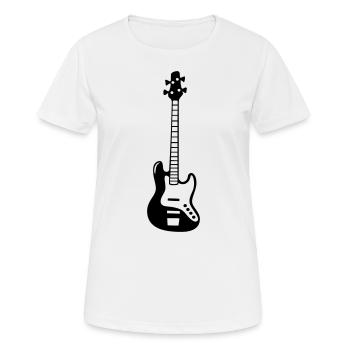 Basse Guitare Bass Bassiste Instrument de Musique - T-shirt respirant Femme - blanc - Devant - AI Model Female 172 dark (172cm)