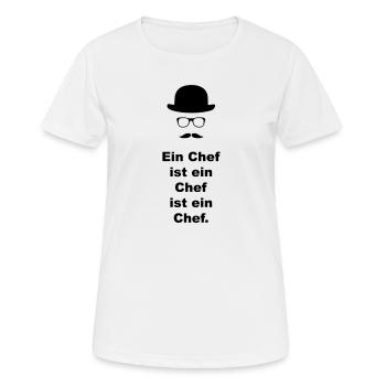 Chef - Frauen T-Shirt atmungsaktiv - Weiß - Vorne - AI Model Female 172 dark (172cm)