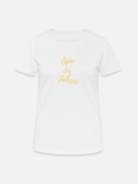 oma opa - Frauen T-Shirt atmungsaktiv - Weiß