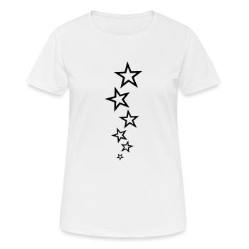 stars - T-shirt respirant Femme - blanc - Devant - AI Model Female 172 dark (172cm)