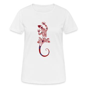 Lézard tribal - T-shirt respirant Femme - blanc - Devant - AI Model Female 172 dark (172cm)