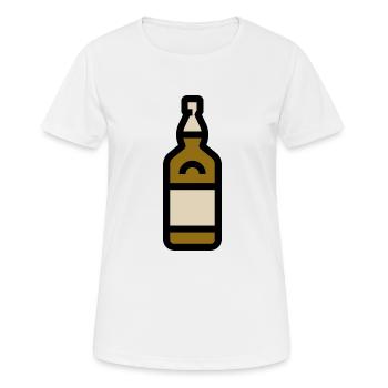 Bouteille de whisky, bouteille de whisky - T-shirt respirant Femme - blanc - Devant - AI Model Female 172 dark (172cm)