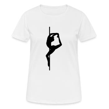Poledance Pole Dancing Tanz Stange Tanzen - Frauen T-Shirt atmungsaktiv - Weiß - Vorne - AI Model Female 172 dark (172cm)