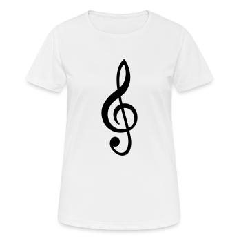 Notenschlüssel Musik Note Zeichen Symbol Symbole - Frauen T-Shirt atmungsaktiv - Weiß - Vorne - AI Model Female 172 dark (172cm)