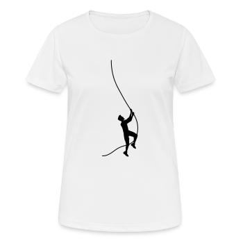 silhouette corde escalade oscillation liane sport out - T-shirt respirant Femme - blanc - Devant - AI Model Female 172 dark (172cm)