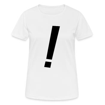 Point d'exclamation d'anime - Avertissement - Horrifié - T-shirt respirant Femme - blanc - Devant - AI Model Female 172 dark (172cm)