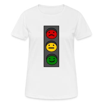 Émoticônes de feux tricolores - T-shirt respirant Femme - blanc - Devant - AI Model Female 172 dark (172cm)