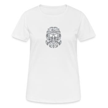 Skull in Special Ops Gear - Women's Breathable T-Shirt - white - Front - AI Model Female 172 dark (172cm)