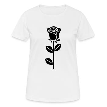 Pink Flower - Women's Breathable T-Shirt - white - Front - AI Model Female 172 dark (172cm)
