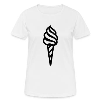 Eis - Frauen T-Shirt atmungsaktiv - Weiß - Vorne - AI Model Female 172 dark (172cm)