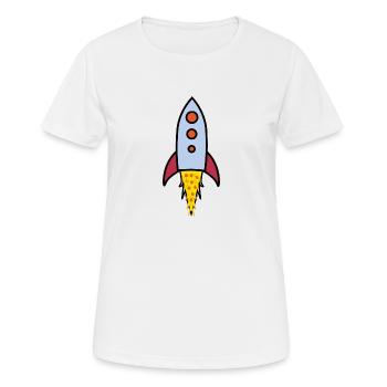 Pizza Rocket - Frauen T-Shirt atmungsaktiv - Weiß - Vorne - AI Model Female 172 dark (172cm)