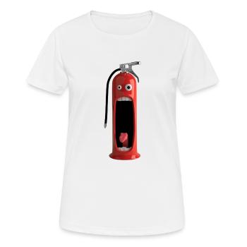 Extincteur rigolo - T-shirt respirant Femme - blanc - Devant - AI Model Female 172 dark (172cm)