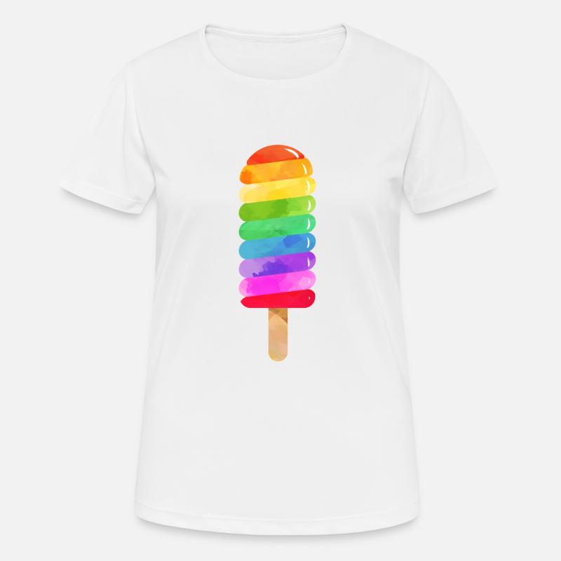 Rainbow water popsicle - Women's Breathable T-Shirt - white