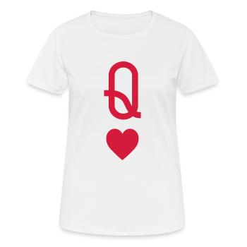 Lady heart - Women's Breathable T-Shirt - white - Front - AI Model Female 172 dark (172cm)