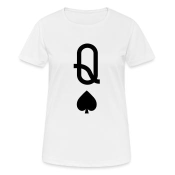 Reine de pique - T-shirt respirant Femme - blanc - Devant - AI Model Female 172 dark (172cm)