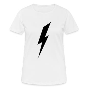 Blitz - Frauen T-Shirt atmungsaktiv - Weiß - Vorne - AI Model Female 172 dark (172cm)
