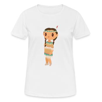 Indian - Women's Breathable T-Shirt - white - Front - AI Model Female 172 dark (172cm)