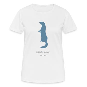 Vison danois - T-shirt respirant Femme - blanc - Devant - AI Model Female 172 dark (172cm)