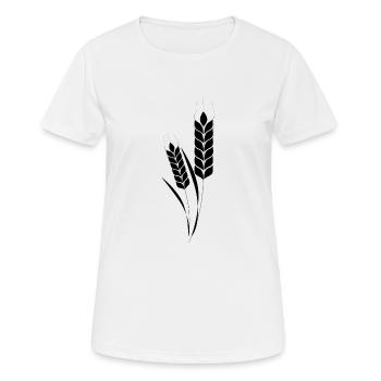 cereals corn cereal wheat wheat veggie gemuese v - Women's Breathable T-Shirt - white - Front - AI Model Female 172 dark (172cm)
