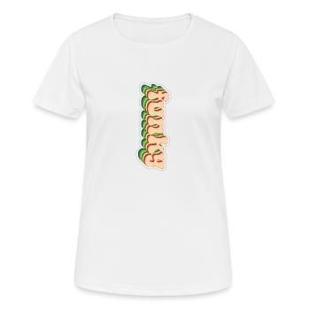 Funky Vintage - Frauen T-Shirt atmungsaktiv - Weiß - Vorne - AI Model Female 172 dark (172cm)