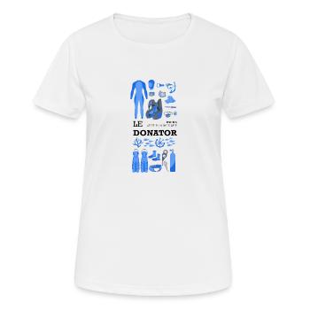 I can't, I have wreck diving. - Women's Breathable T-Shirt - white - Front - AI Model Female 172 dark (172cm)