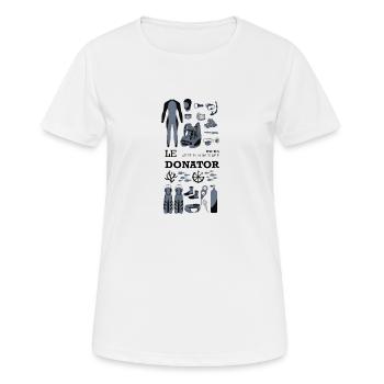 I can't, I have wreck diving. - Women's Breathable T-Shirt - white - Front - AI Model Female 172 dark (172cm)