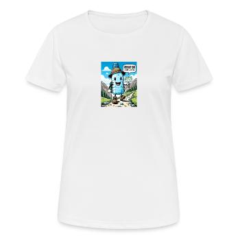 Hydration is a Uphill Battle - Frauen T-Shirt atmungsaktiv - Weiß - Vorne - AI Model Female 172 dark (172cm)