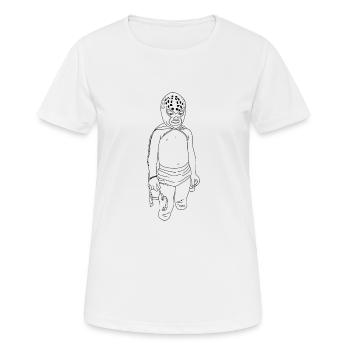 Petit catcheur - T-shirt respirant Femme - blanc - Devant - AI Model Female 172 dark (172cm)